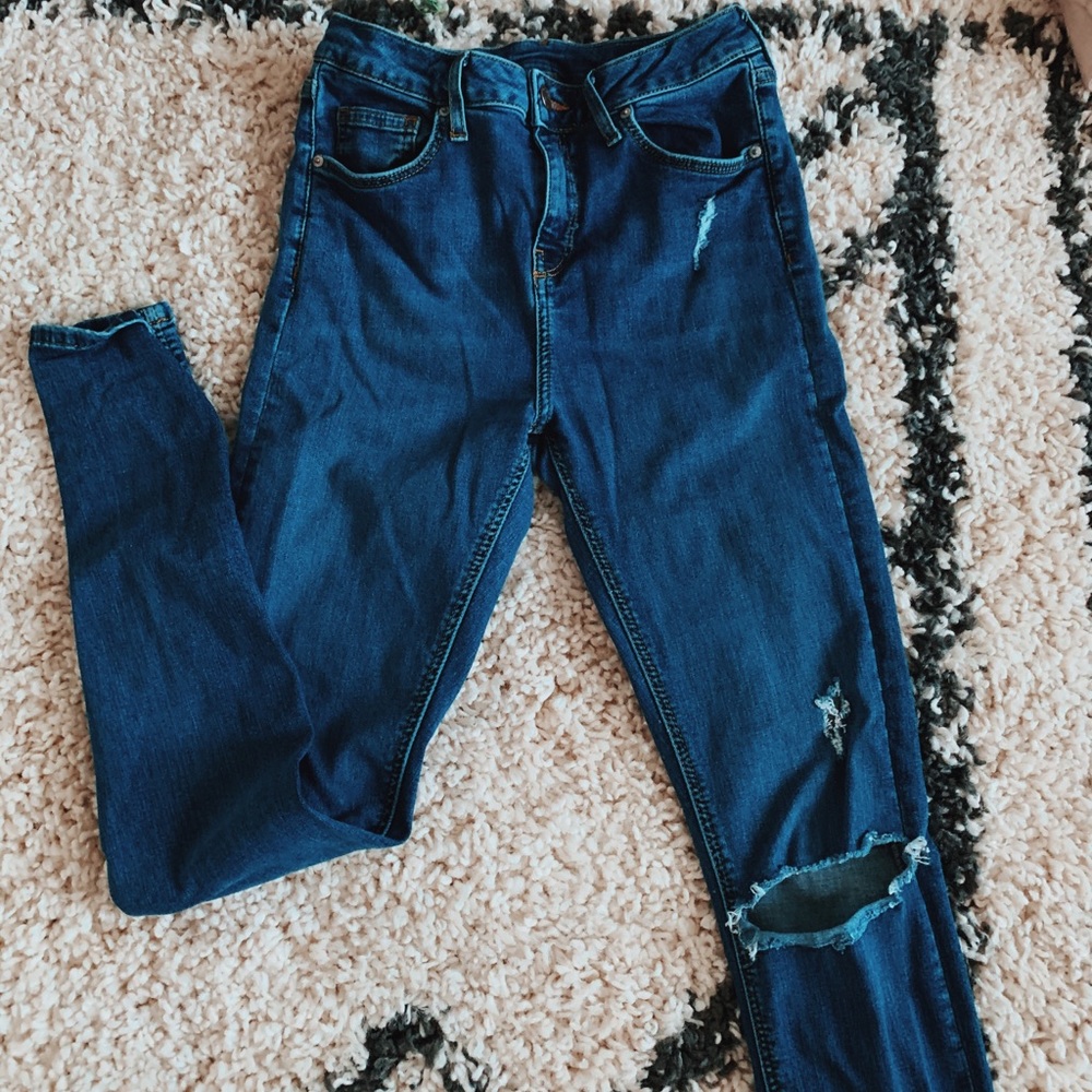topshop high waisted stretchy skinny jeans